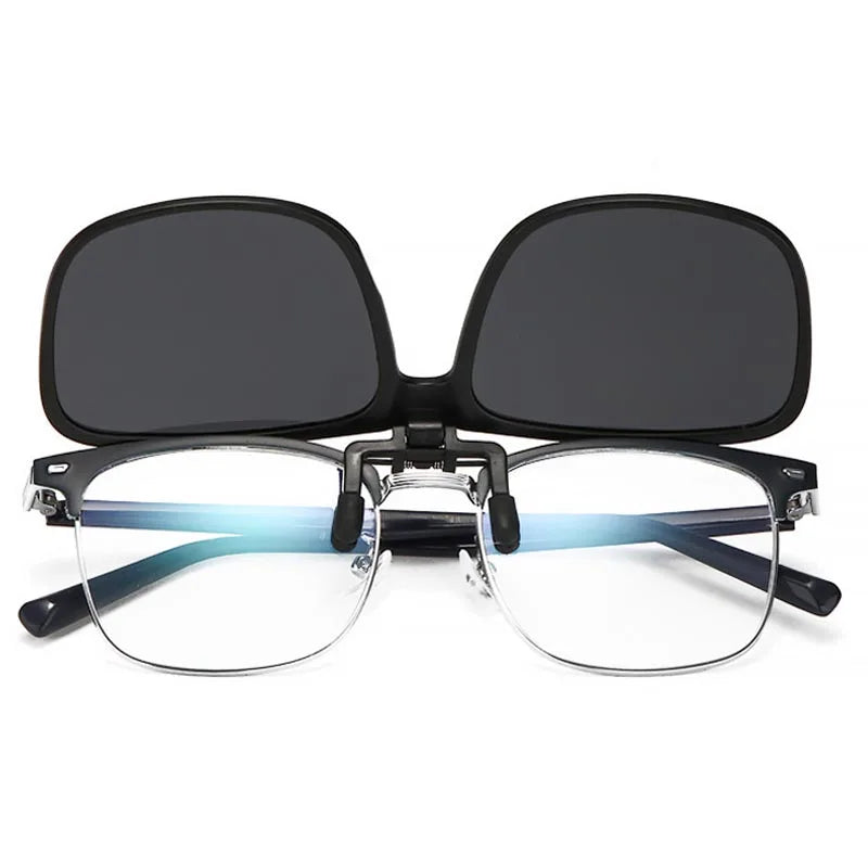 Micas de sol estilo clip, abatibles ajuste perfecto para lentes graduados, protección 400UV.