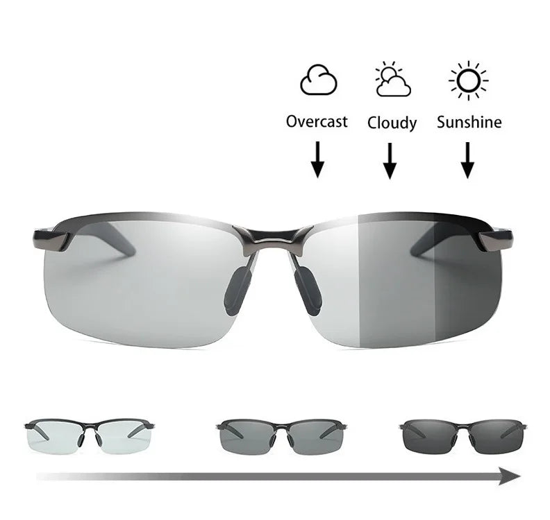 Gafas de sol polarizadas fotocromatico ideal para conducir, cambian de color según intensidad de luz, UV400.