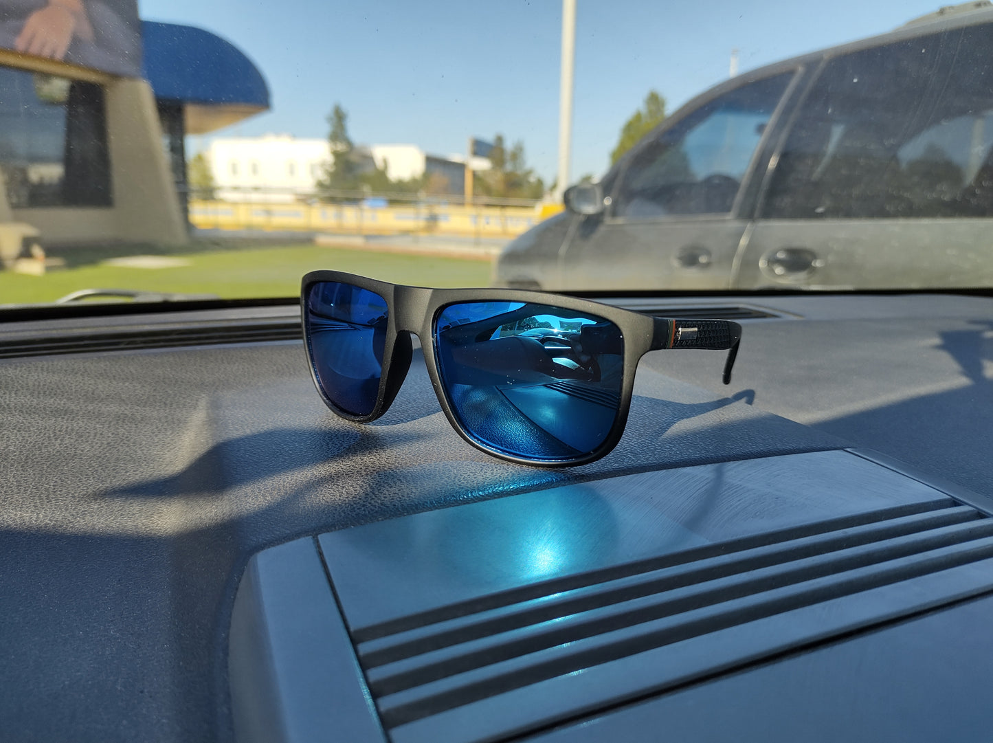 Lentes polarizados espejos azules