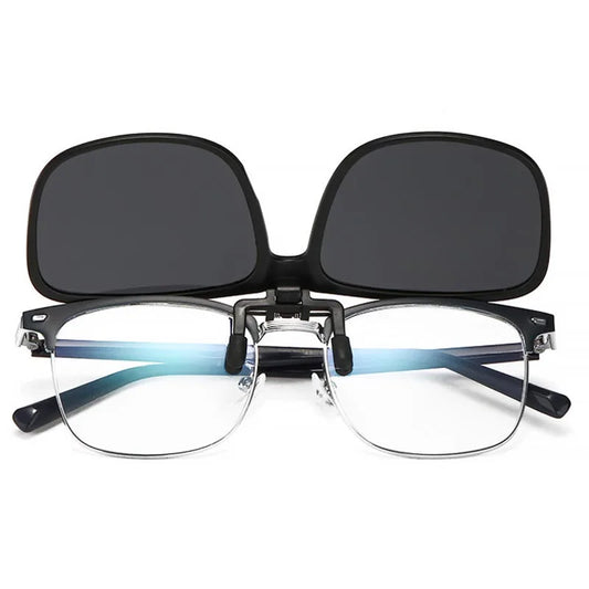 Micas de sol estilo clip, abatibles ajuste perfecto para lentes graduados, protección 400UV.