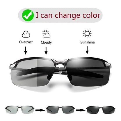 Gafas de sol polarizadas fotocromatico ideal para conducir, cambian de color según intensidad de luz, UV400.